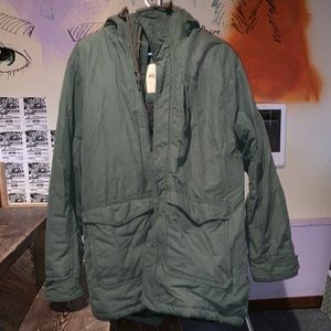 Hollister forest green parka